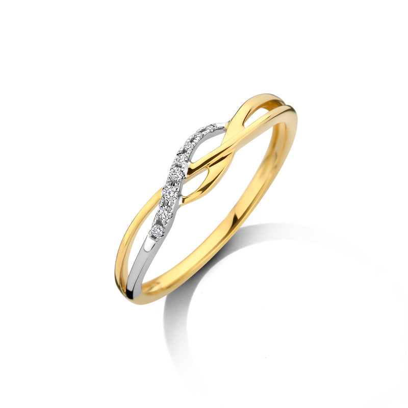 Dulci Nea Ring 250.443 - Bicolor 18ct, Diamant 0,05ct, Maat 55