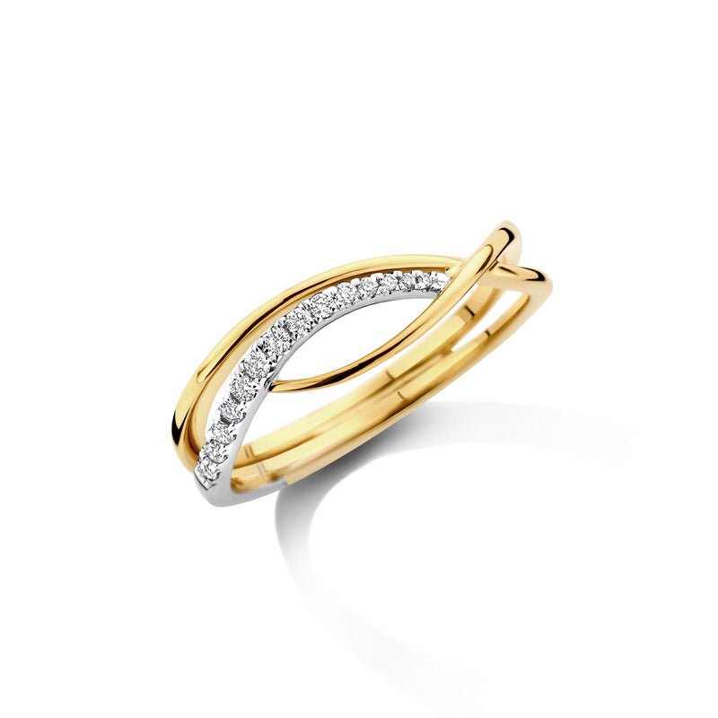 Dulci Nea Ring 250.449 - Bicolor Goud 18ct, Diamant 0,11ct, Maat 55