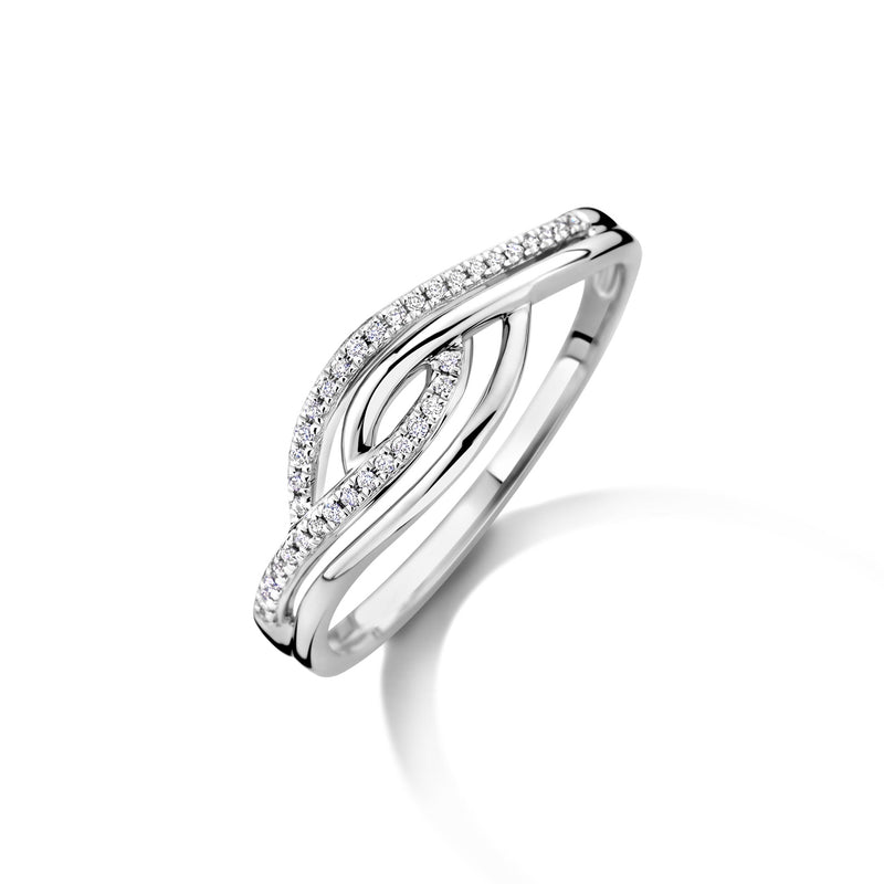Dulci Nea Ring 250.450 - Wit Goud 18ct, Diamant 0,07ct, Maat 54