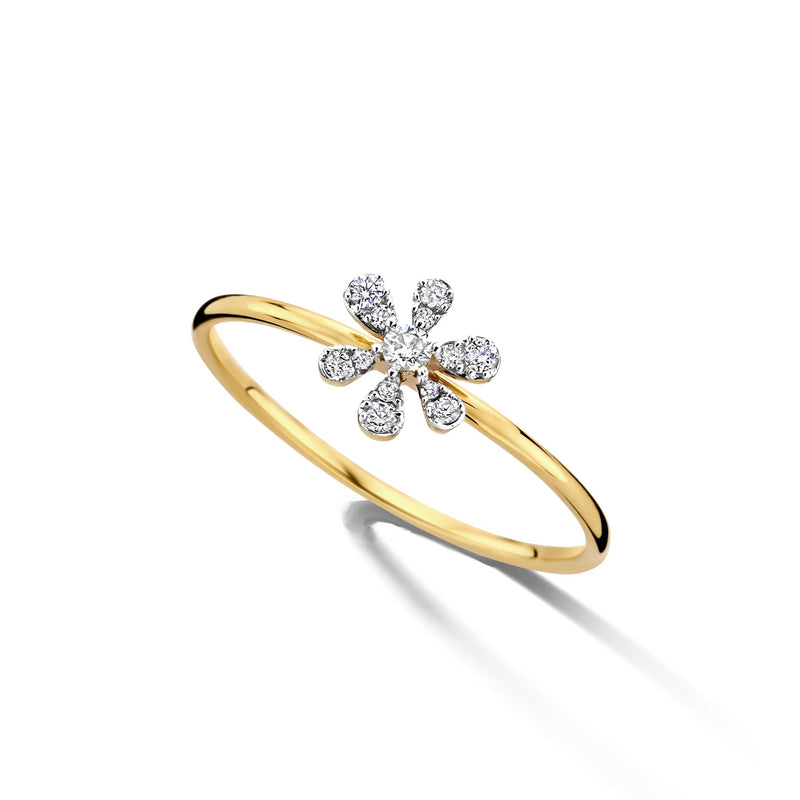 Dulci Nea Ring 250.458 - Geel Goud 18ct, Diamant 0,11ct, Maat 54
