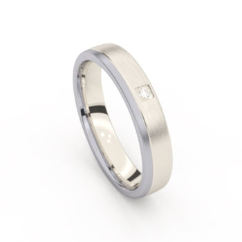 Tessina Ring 7835-ND/40 - Wit Goud 18ct & Palladium, Diamant, 4mm, Maat 54