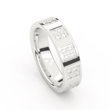Auromemoire Ring AS17W24 - Wit Goud 18ct, Diamant, Maat 55