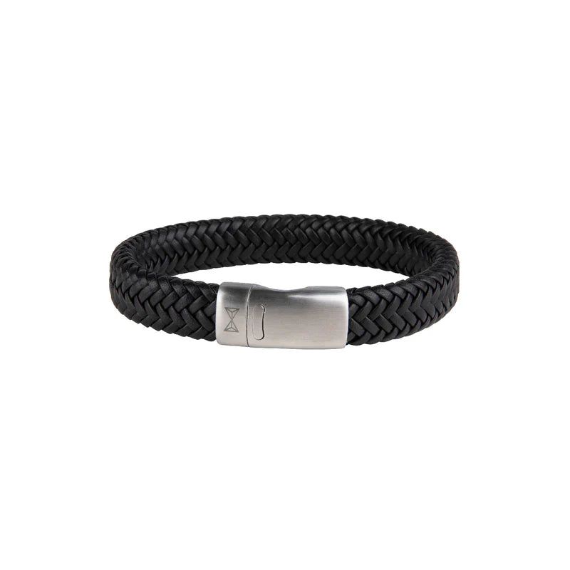 AZE Armband AZ-BL007-A-195, Leder, Zwart, 19,5cm