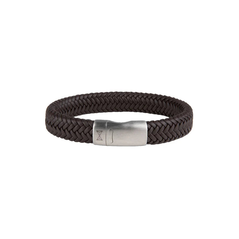 AZE Armband AZ-BL007-B-195 - Leder, Bruin, 19,5cm