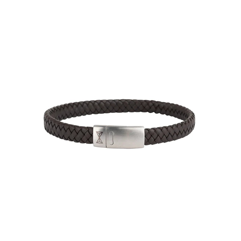 AZE Armband AZ-BL010-E-195 - Leder, Bruin, 19,5cm