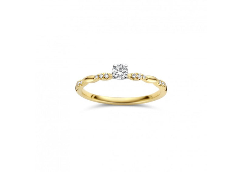 Dulci Nea Ring 250.059 - Bicolor 18ct, Diamant 0,14ct + 0,06ct, Maat 54