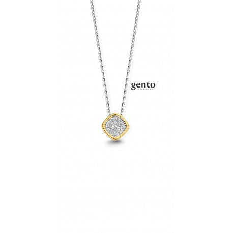 Gento Halsketting 200.250 - Zilver, Plaqué, Zirkoon