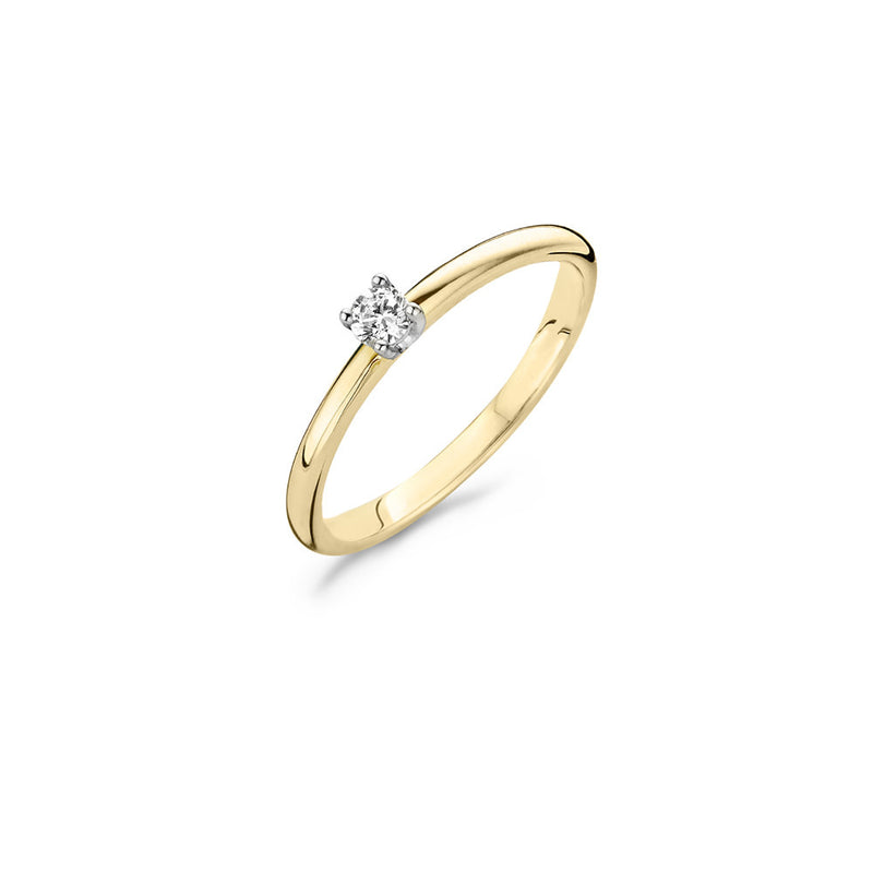Blush Ring 210.415 - Bicolor Goud 14ct, Diamant 0,10ct