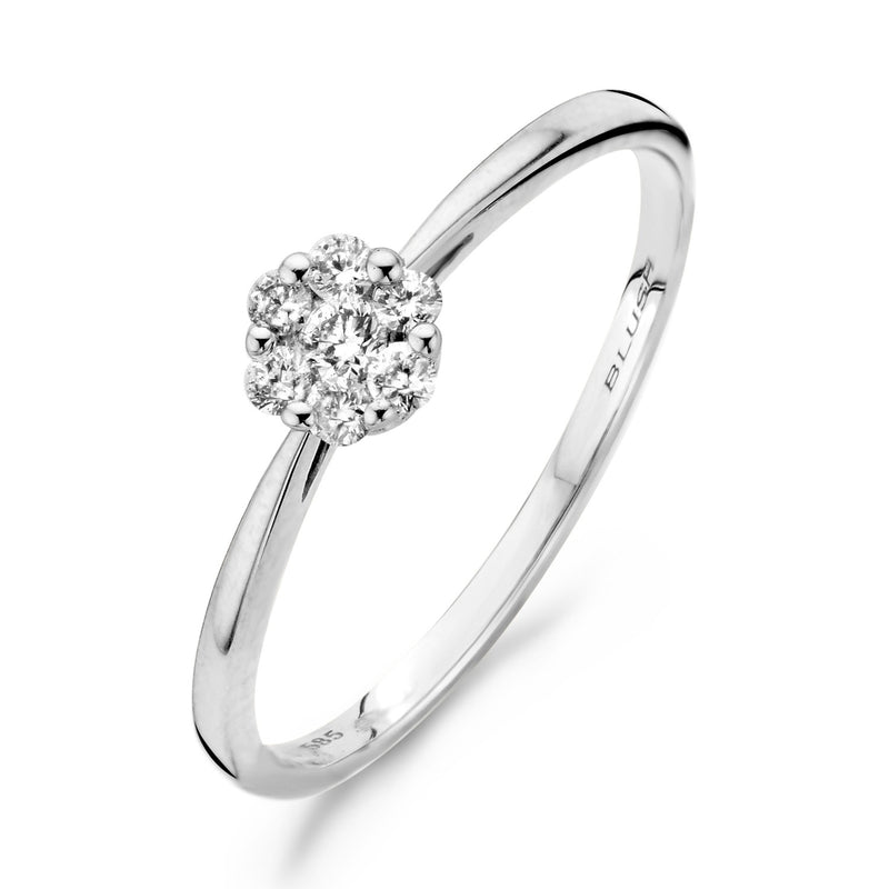 Blush Ring 210.593 - Wit Goud 14ct, Diamant 0,15ct, Maat 52
