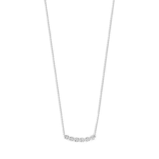 Elan Halsketting 211.002 - Wit Goud 18ct, Diamant