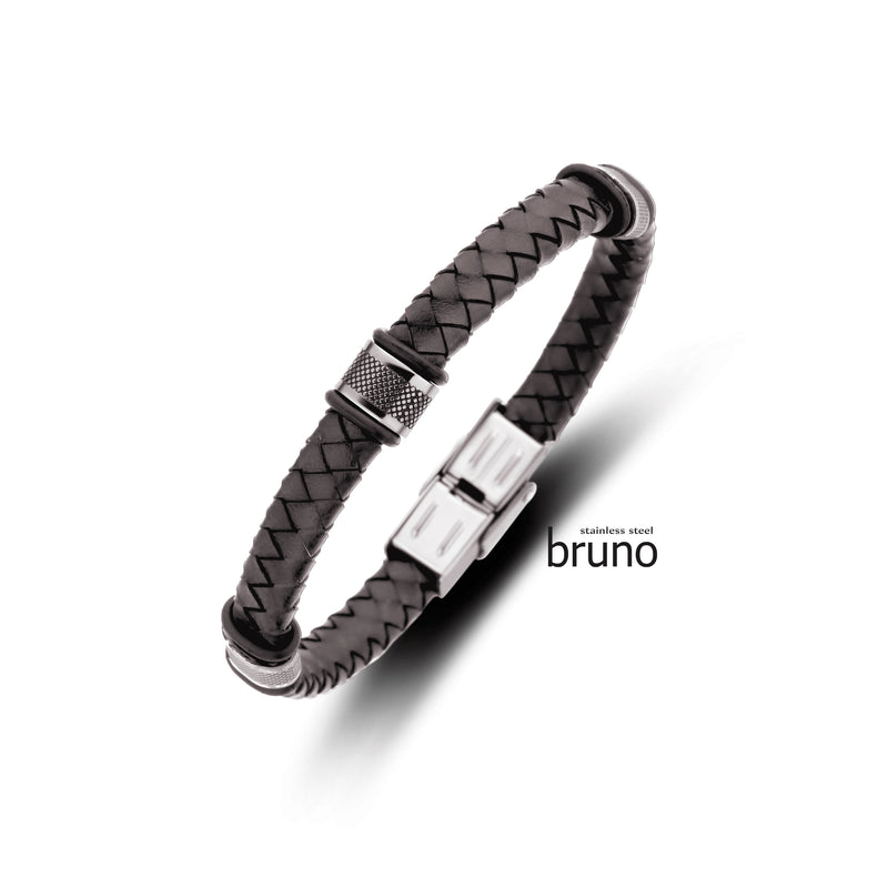 Bruno Armband 212.056 - Leder, Staal