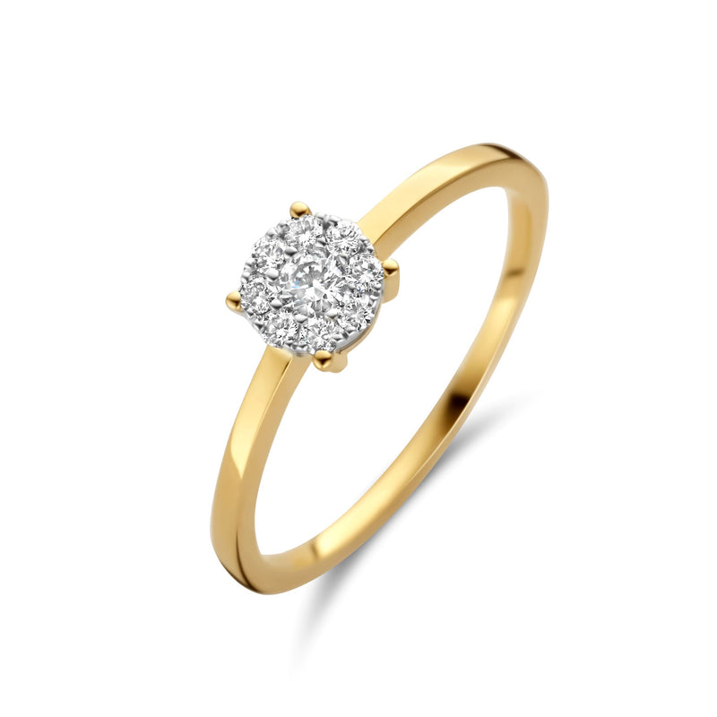 Elan Ring 220.493 - Ring Geel Goud 18ct, Diamant 0,19ct