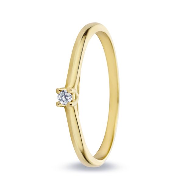 Miss Spring Ring 230.501 - Geel Goud 14ct, Diamant 0,03ct