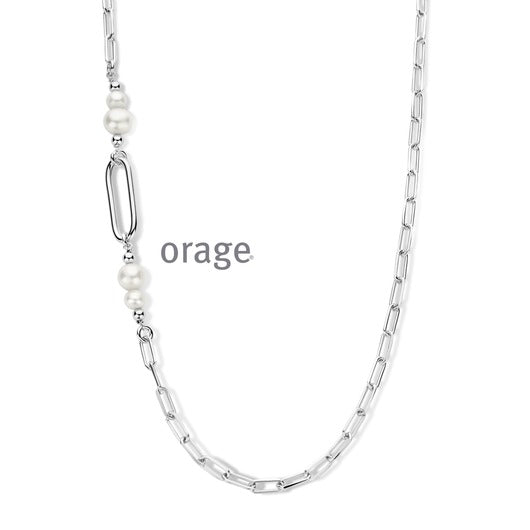 Orage Halsketting 220.776 -  Zilver, Kunstparel