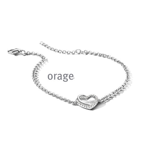 Orage Armband 230.332 - Zilver, Zirkoon, Hartje