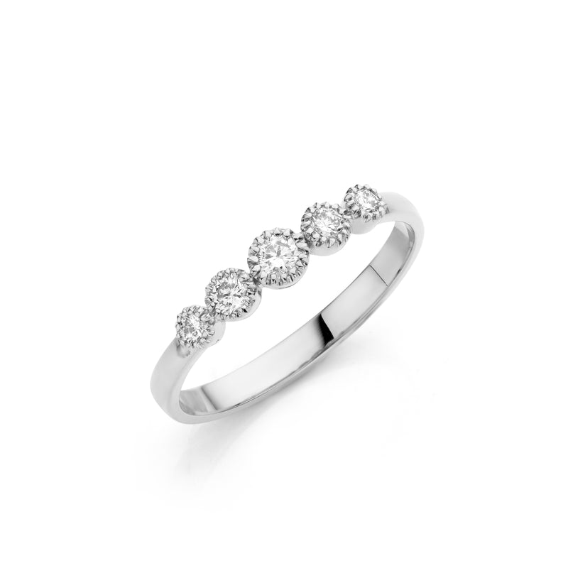 White Line Ring WL5 - Wit Goud 18ct, Diamant