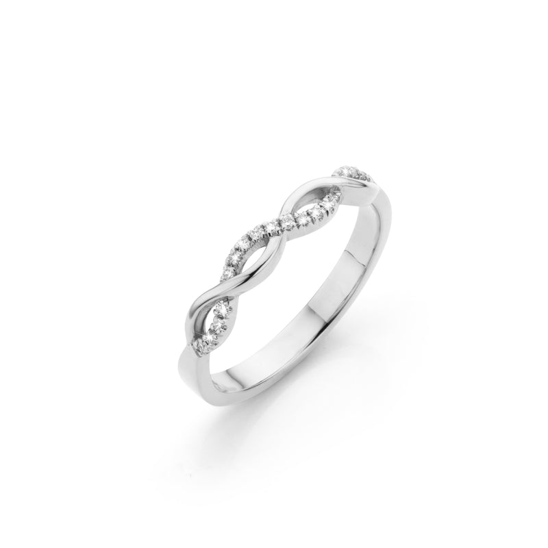 White Line Ring rwl1155w - Wit Goud 18ct, Diamant, Maat 55